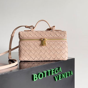 代金引換 BOTTEGA VENETA ボッテガ?ヴェネタ バン バン ウーブン コスメティックバッグ カメオ（789109V3IV16805）