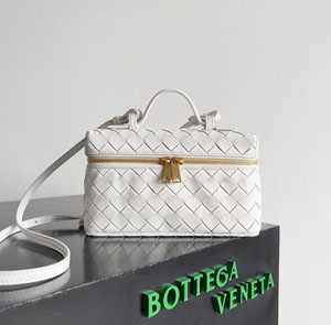 代金引換 BOTTEGA VENETA ボッテガ?ヴェネタ バン バン ウーブン コスメティックバッグ シーソルト（789109V3IV19197）