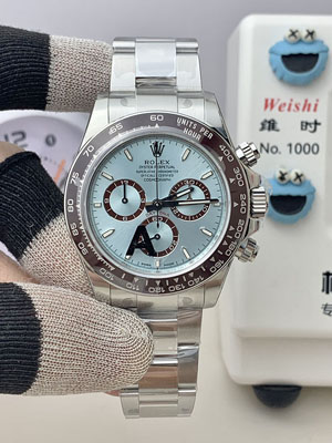 VS工場 ROLEXロレックス デイトナ126506プラチナ　アイスブルーダイヤモンド入り文字盤 cal.4131ムーブメントスケルトン 加重バージョン163.8g 1:1精度