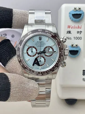 VS工場 ROLEXロレックス デイトナ126506プラチナ　アイスブルーダイヤモンド入り文字盤 cal.4131ムーブメントスケルトン 加重バージョン163.8g 1:1精度