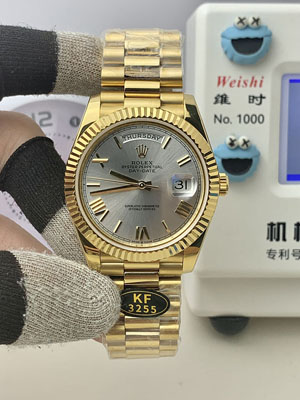KF工場 ロレックス デイデイト40 228238 シルバーローマ cal.3255/cal.2836 ムーブメント 195g/215g 1:1精度