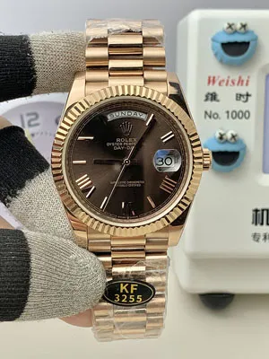 KF工場 ロレックス デイデイト 40 228235 ローマ cal.3255/cal.2836 ムーブメント 195g/215g 1:1精度