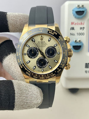 Clean工場 ロレックス デイトナ 116518LN シャンパン/ブラック オイスターフレックス Cal. 4130ムーブメント 1:1精度