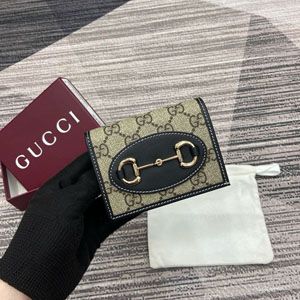 GUCCI グッチ ホースビット 1955 ミニウォレット ベージュ＆ブラック 621887