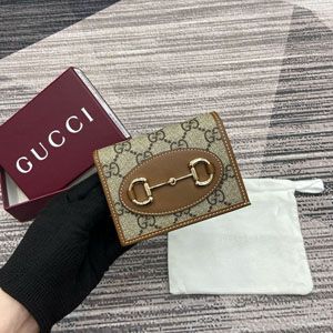 GUCCI グッチ ホースビット 1955 ミニウォレット ベージュ＆ダークブラウン 621887