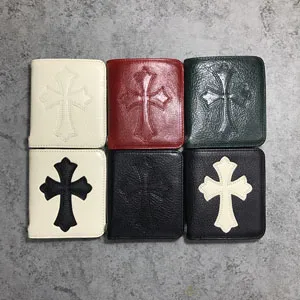 クロムハーツ クロスパッチ 付グロメット付二つ折り財布 CHQ005#  CH007