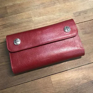 クロムハーツ 三つ折り財布 輸入イタリア牛革 925銀 多色 CHQ002#  CH005