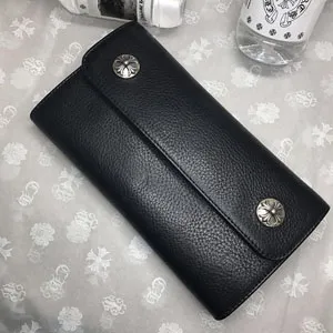 クロムハーツ 三つ折り財布 イタリア牛革 925銀 最高級の品質 CHQ002#  CH003