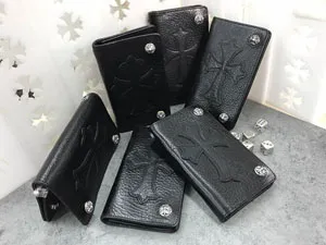 クロムハーツ 新モデルの中長財布 925銀 ボタン財布 チェーン接続財布 CHQ001#  CH002
