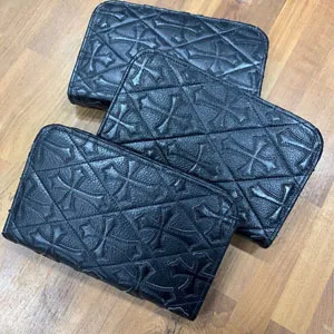 クロムハーツ セメタリークロス/オーガナイザー/ラウンドファスナー/レザーウォレット/トラベルケース/キルト CHQ025#  CH033