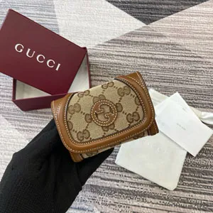 GUCCI グッチ ブロンディ カードケース 名刺入れ ベージュとダークブラウン 818811