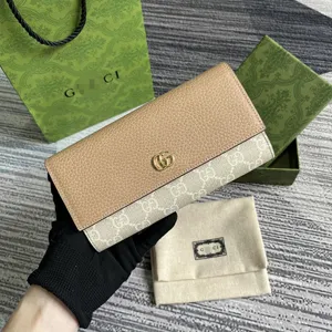 GUCCI グッチ ダブルG バイカラー コンチネンタルウォレット ベージュ＆ホワイト 456116
