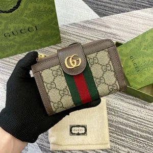 GUCCI グッチ オフィディア カードケース ウォレット ベージュ＆ブラウン 725662