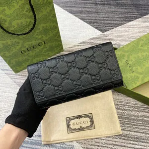 GUCCI グッチ GGエンブレム コンチネンタルウォレット ブラック  815922
