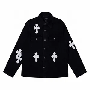 Chrome Hearts Cross Patch Black Denim Jacket クロムハーツ クロス パッチ ブラック デニムジャケット（Chrome Hearts 16）