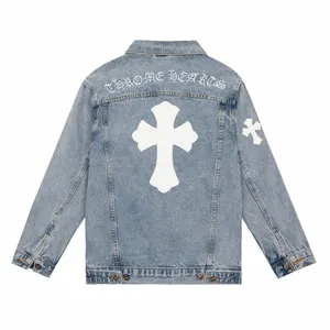 Chrome Hearts Cross Patch Denim Jacket クロムハーツ クロス パッチ デニムジャケット ライトブルー（Chrome Hearts 17）