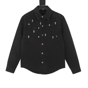 Chrome Hearts Logo Print Denim Jacket クロムハーツ ロゴ プリント デニムジャケット ブラック（Chrome Hearts 13）