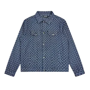 Chrome Hears Cross Design Shirt クロムハーツ クロス デザイン シャツ ブルー（Chrome Hears 149）