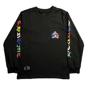 Chrome Hears Multi Color Cross Long Tee クロムハーツ マルチカラー クロス ロング Tシャツ ブラック（Chrome Hearts 170）