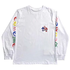 Chrome Hears Multi Color Cross Long Tee クロムハーツ マルチカラー クロス ロング Tシャツ ホワイト（Chrome Hearts 169）