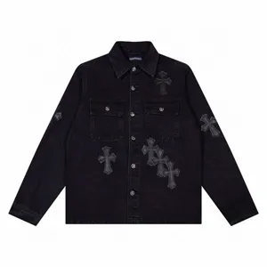 Chrome Hearts Cross Black Patch Denim Jacket クロムハーツ クロス ブラック パッチ デニムジャケット（Chrome Hearts 15）