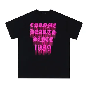 Chrome Hearts Pink Neon Tee クロムハーツ ピンク ネオン Tシャツ ブラック（Chrome Hearts 110）