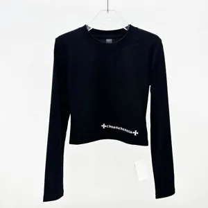 Chrome Hearts Ladies L/S Tee クロムハーツ レディース L/S Tシャツ ブラック（Chrome Hearts 7）