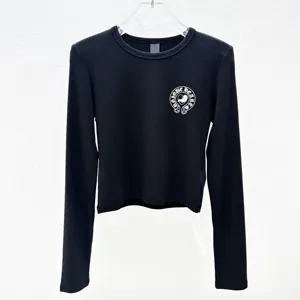 Chrome Hearts Ladies Horseshoe L/S Tee クロムハーツ レディース ホースシュー L/S Tシャツ ブラック（Chrome Hearts 3）