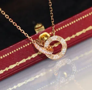カルティエ B7224528 Love ネックレス、パヴェ ピンクゴールド スーパーコピー