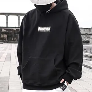 Supreme x Burberry Box Logo Hoodie Heather Black シュプリーム x バーバリー ボックスロゴ パーカー ブラック（Burberry 101）