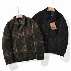 Burberry Classic Lamb Wool Cotton Jacket Coat バーバリー クラシック コットン ウール ジャケット コート ブラックとブラウン（Burberry 71）