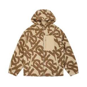 Burberry 23SS TB Print Lamb Wool Cotton Parker バーバリー 23SS TB プリント ラム ウール コットン パーカー ブラウン（Burberry 72）