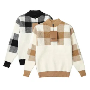 Burberry 23SS Classic Plaid Knitted バーバリー 23SS クラシック チェック ニット ブラックとブラウン （Burberry 74）