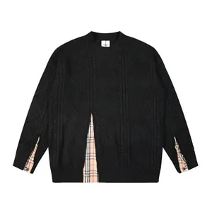 Burberry Damage Check Knit Sweater バーバリー ダメージ チェック ニット セーター ブラック（Burberry 69）