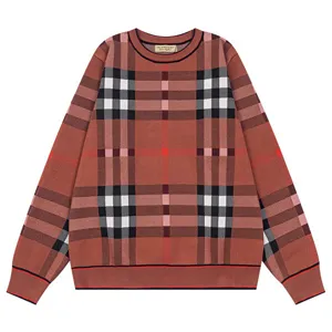 Burberry Check Knit Sweater バーバリー チェック ニット セーター レッド（Burberry 11）
