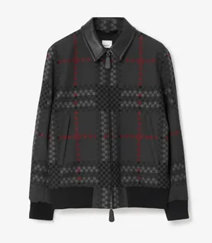 Burberry Pixel Check Harrington Jacket バーバリー ピクセルチェック ハリントン ジャケット ブラック（Burberry 12）