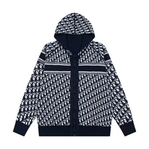 Dior Surface Oblique Knit Hoodie Navy ディオール オブリーク ニットパーカー ネイビー（Dior 7）