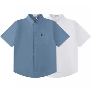 Dior Chest Wappen Shirt ディオール チェスト ワッペン シャツ ホワイトとブルー（Dior 22）