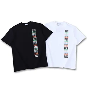 Dior Rainbow Logo Print Tee ディオール レインボー ロゴ プリント Tシャツ ブラックとホワイト（Dior 27）