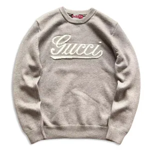 Gucci Intarsia Knit グッチ インターシャ ニット セーター グレー （Gucci 20）