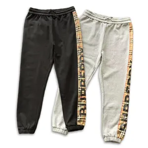 Burberry Leg Check Logo Sweat Pants バーバリー レッグ チェック ロゴ スウェット パンツ ブラック&ブルー（Burberry 1）