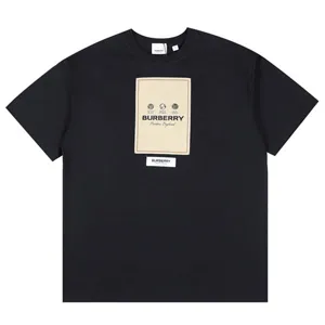 Burberry Sergio Label Logo Tee バーバリー セルジオ ラベル ロゴ Tシャツ ブラック（Burberry 92）