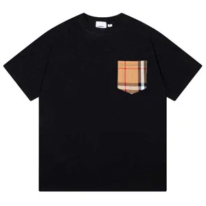 Burberry Chest Pocket Check Black Tee バーバリー ショルダー チェスト ポケット チェック ブラック Tシャツ（Burberry 49）