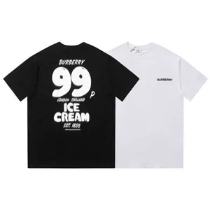 Burberry 99P Print Tee バーバリー 99P プリント Tシャツ ブラックとホワイト（Burberry 42）