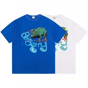 Burberry Frog Design Tee バーバリー フロッグ デザイン Tシャツ ブルーとホワイト（Burberry 28）