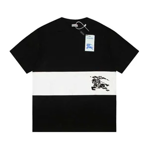 Burbeerry White Line Horse Logo Tee バーバリー ホワイト ライン ホース ロゴ Tシャツ ブラック（Burberry 22）