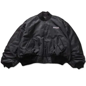 Balenciaga Political Campaign Varsity Bomber Jacket バレンシアガ 政治キャンペーン バーシティ ボンバージャケット ブラック（Balenciaga 127）