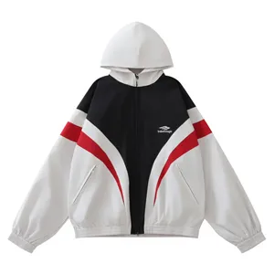 Balenciaga 3B Sports Icon Hooded Track Jacket White/red バレンシアガ 3B スポーツアイコン フーデッド トラックジャケット ホワイト/レッド（Balenciaga 93）