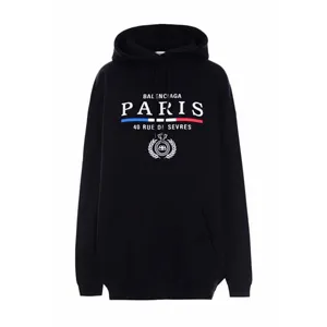 Balenciaga Paris Flag Hoodie バレンシアガ パリス フラッグ パーカー ブラック（Balenciaga 206）