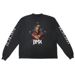 Yeezy x Balenciaga x DMX Long Sleeve Tee イージーxバレンシアガxDMX 追悼 トリプルコラボ ロンT ブラック（Balenciaga 199）